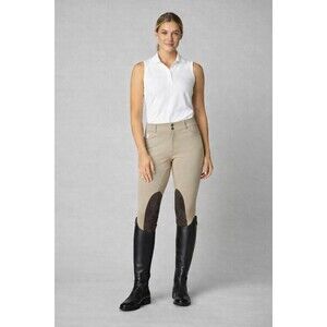 Tailored Sportsman Trophy Hunter Breeches Tan 26 Long Knee Patch Riding Pants US